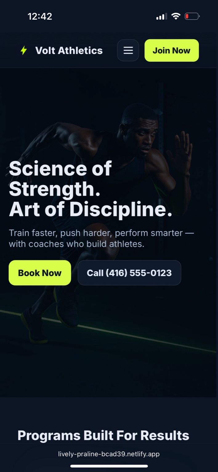Volt Athletics — mobile