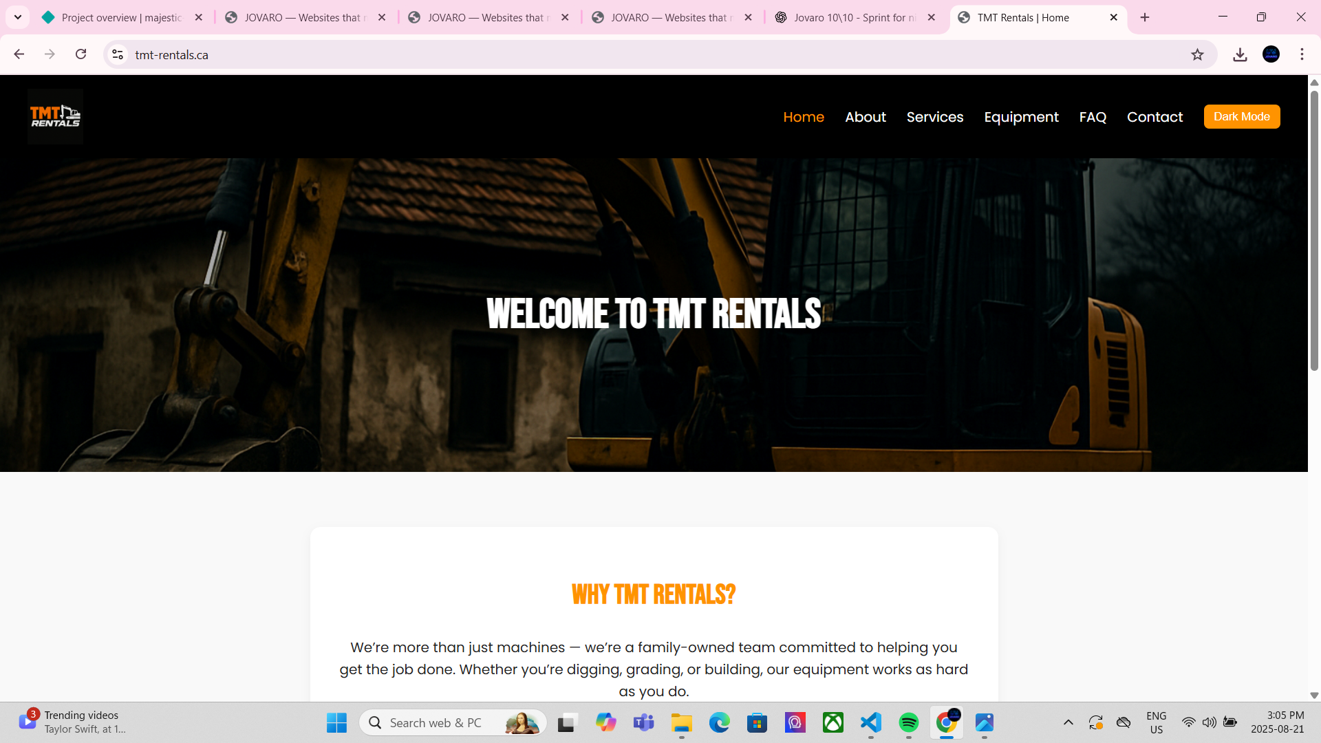 TMT Rentals — desktop
